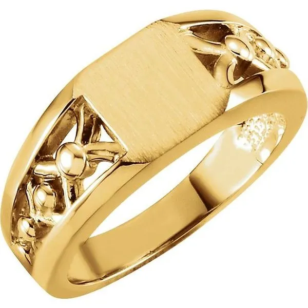 Square Signet Ring Image 3 Rasmussen Jewelers Spanish Fork, UT
