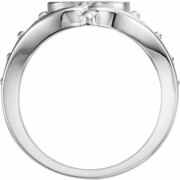 Oval Leaf Design Signet Ring Image 2 Hopman Jewelers Elkhart, IN