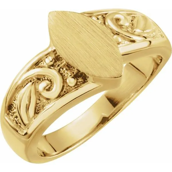 Marquise Signet Ring Image 3 Hopman Jewelers Elkhart, IN
