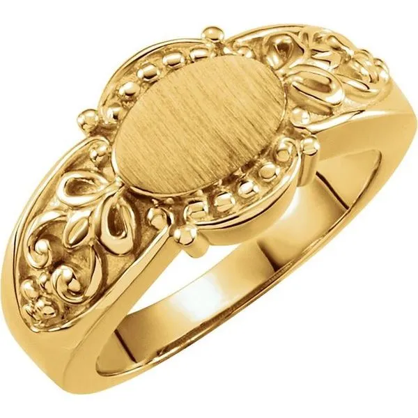 Oval Signet Ring Image 3 Hopman Jewelers Elkhart, IN
