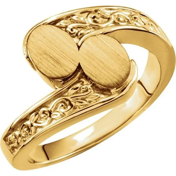 Oval Bypass Signet Ring Image 3 Rasmussen Jewelers Spanish Fork, UT