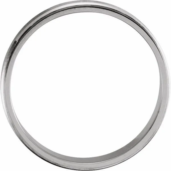 Grooved Lightweight Comfort-Fit Flat Band with Satin Finish Image 2 Cherry Street Jewelers Tulsa, OK