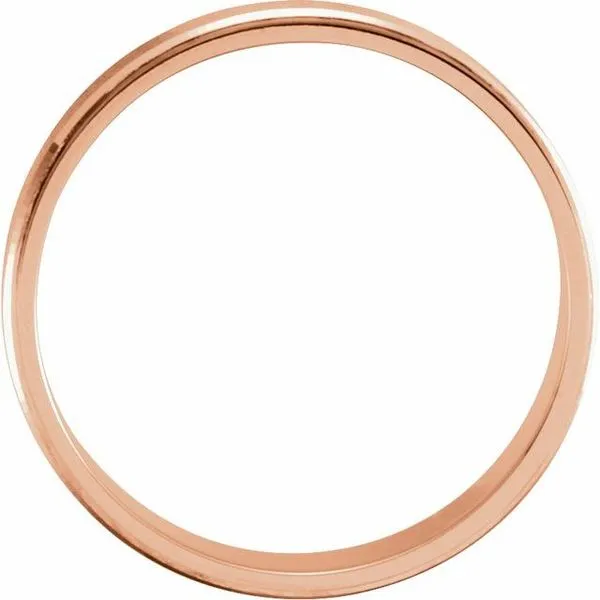 Grooved Lightweight Comfort-Fit Flat Band with Satin Finish Image 2 Cherry Street Jewelers Tulsa, OK