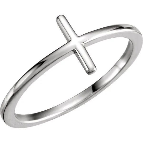 Sideways Cross Ring James Wolf Jewelers Mason, OH
