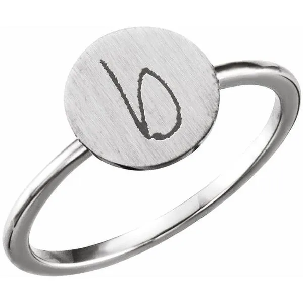 Be Posh® Engravable Signet Ring Image 3 James Wolf Jewelers Mason, OH