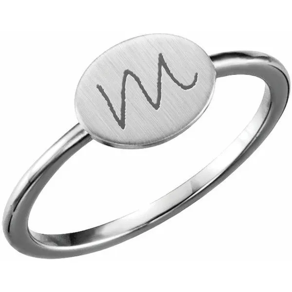 Be Posh® Engravable Signet Ring Image 3 Milan's Jewelry Inc Sarasota, FL