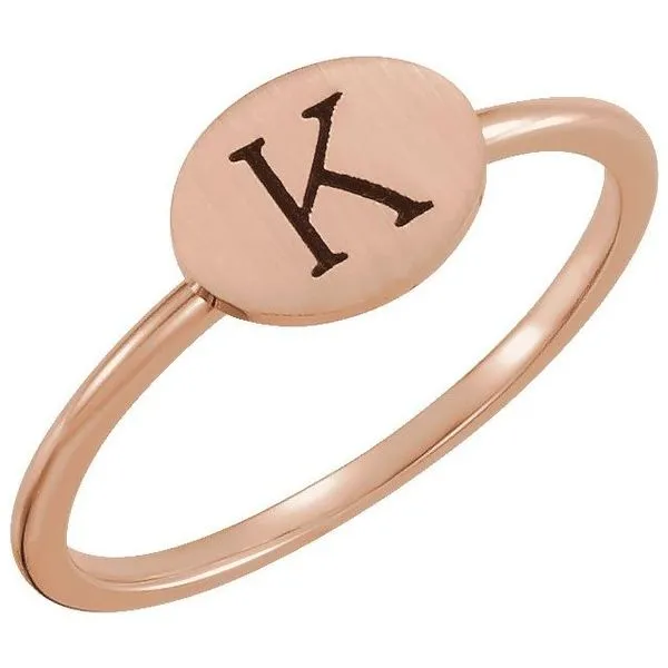 Be Posh® Engravable Signet Ring Image 3 James Wolf Jewelers Mason, OH