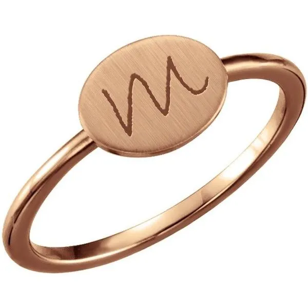 Be Posh® Engravable Signet Ring Image 4 G.G. Gems, Inc. Scottsdale, AZ