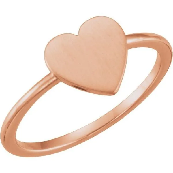 Be Posh® Engravable Heart Signet Ring Delfine's Jewelry Charleston, WV