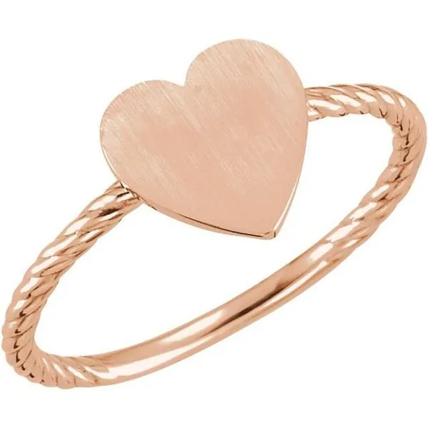 Be Posh® Engravable Rope Signet Ring James Wolf Jewelers Mason, OH