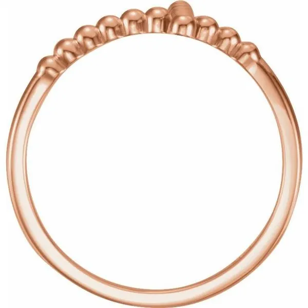Sideways Beaded Cross Ring Image 2 Milan's Jewelry Inc Sarasota, FL
