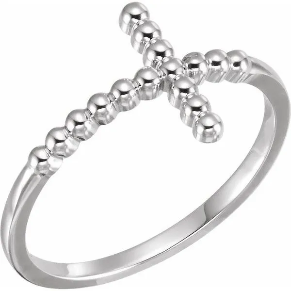 Sideways Beaded Cross Ring Holly's Jewelry Mountain Home, AR