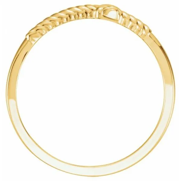 Sideways Cross Rope Ring Image 2 Long Jewelers Chesapeake, VA