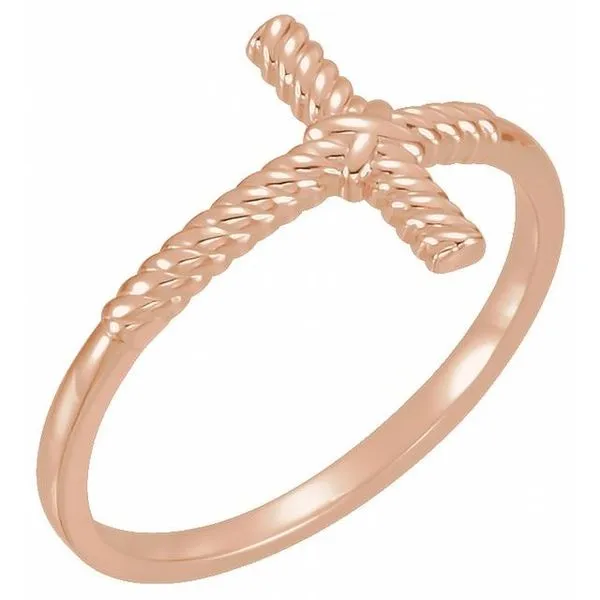 Sideways Cross Rope Ring James Wolf Jewelers Mason, OH
