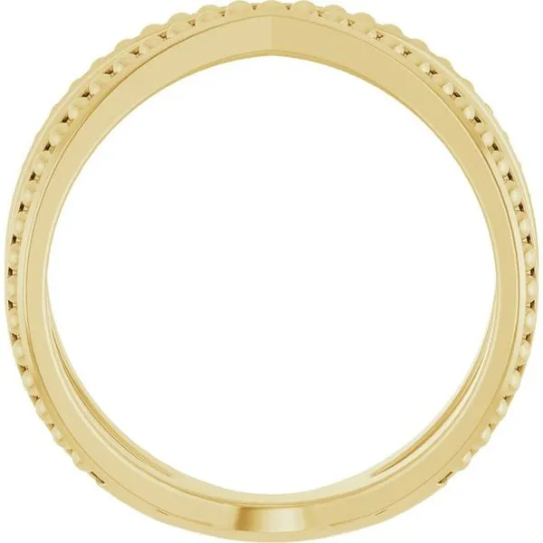 Beaded Criss-Cross Ring Image 2 Jerald Jewelers Latrobe, PA