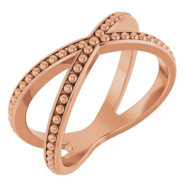 Beaded Criss-Cross Ring Jerald Jewelers Latrobe, PA