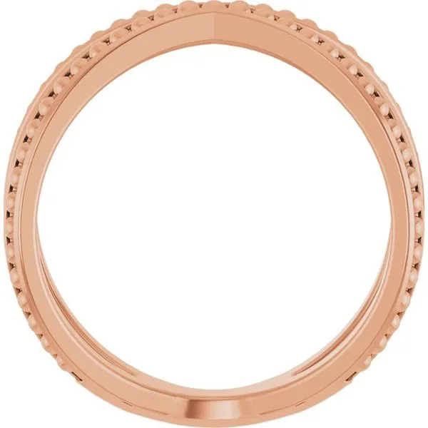 Beaded Criss-Cross Ring Image 2 James Wolf Jewelers Mason, OH