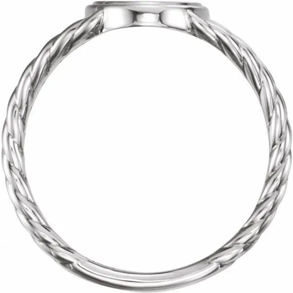 Oval Rope Signet Ring Image 2 Long Jewelers Chesapeake, VA