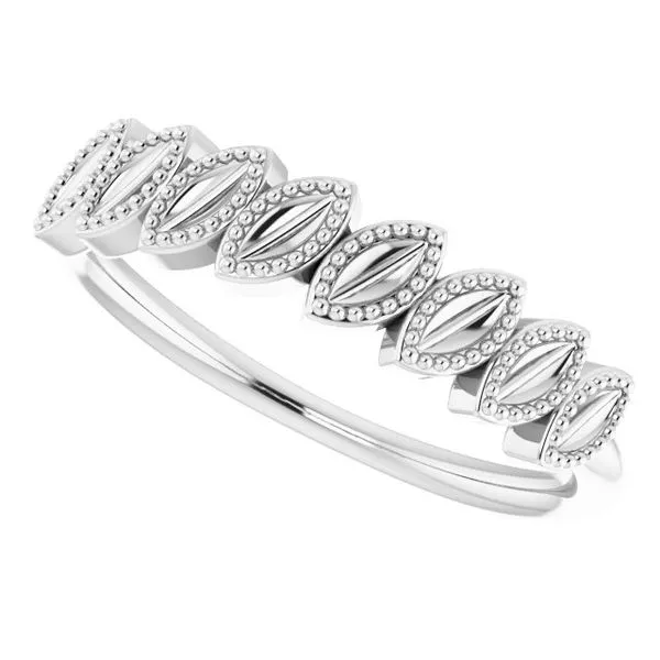 Granulated Leaf Ring Image 5 James Wolf Jewelers Mason, OH