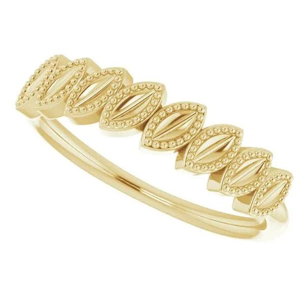 Granulated Leaf Ring Image 5 James Wolf Jewelers Mason, OH