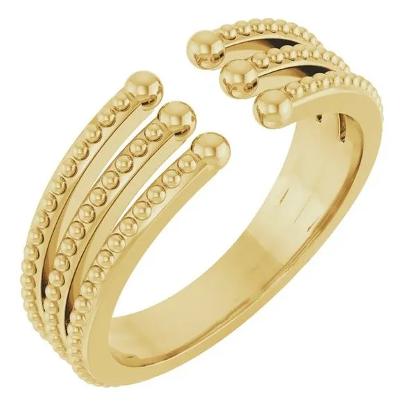 Beaded Negative Space Ring James Wolf Jewelers Mason, OH