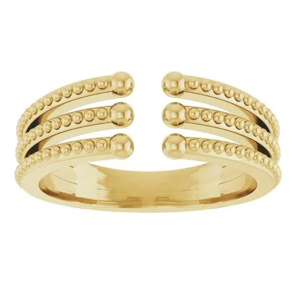 Beaded Negative Space Ring Image 3 James Wolf Jewelers Mason, OH