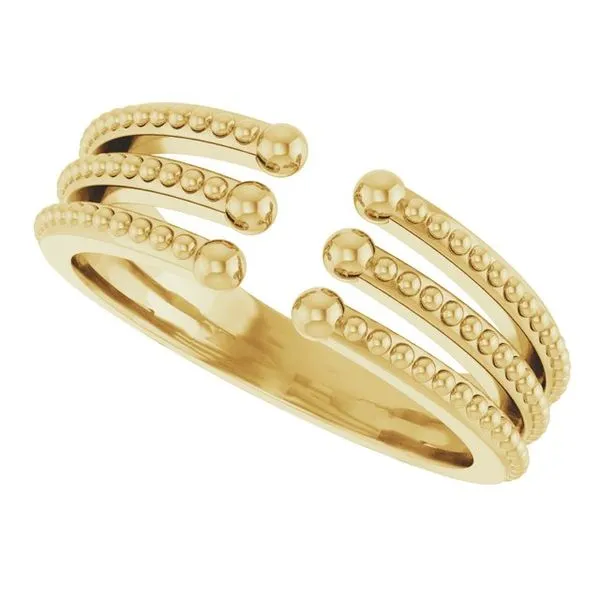 Beaded Negative Space Ring Image 5 D&M Jewelers Green Bay, WI