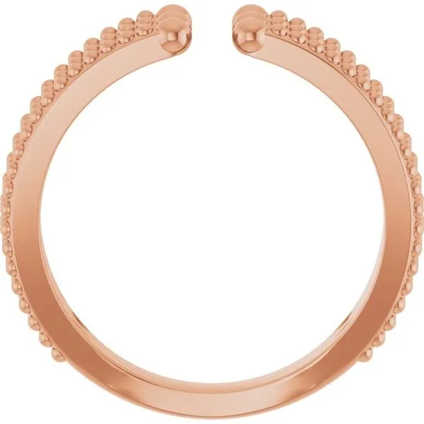 Beaded Negative Space Ring Image 2 James Wolf Jewelers Mason, OH