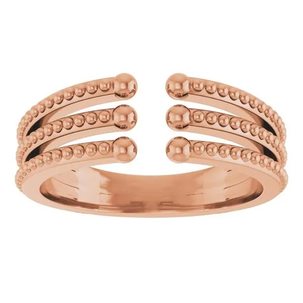 Beaded Negative Space Ring Image 3 James Wolf Jewelers Mason, OH
