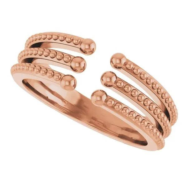 Beaded Negative Space Ring Image 5 D&M Jewelers Green Bay, WI