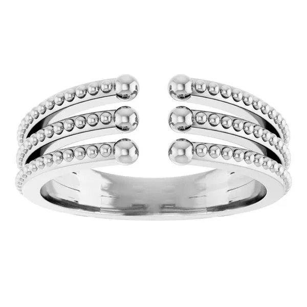 Beaded Negative Space Ring Image 3 James Wolf Jewelers Mason, OH