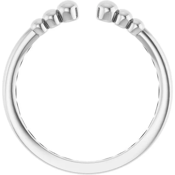 Negative Space Beaded Ring Image 2 Long Jewelers Chesapeake, VA