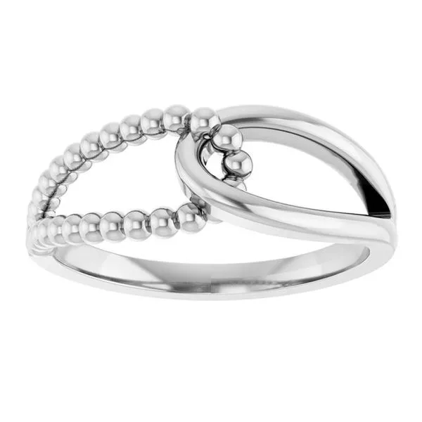 Interlocking Beaded Ring Image 3 Mendham Jewelers Mendham, NJ