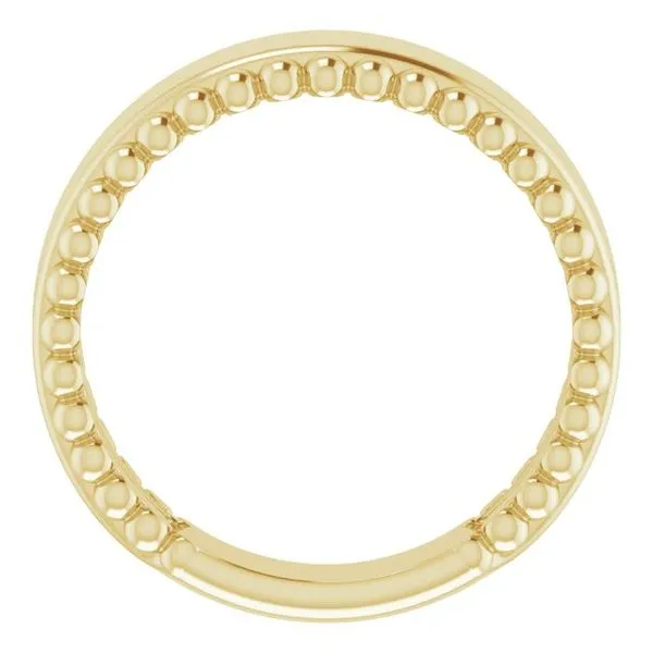 Engravable Beaded Ring Image 2 Milan's Jewelry Inc Sarasota, FL