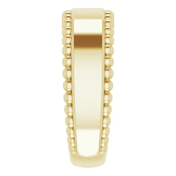 Engravable Beaded Ring Image 4 Milan's Jewelry Inc Sarasota, FL