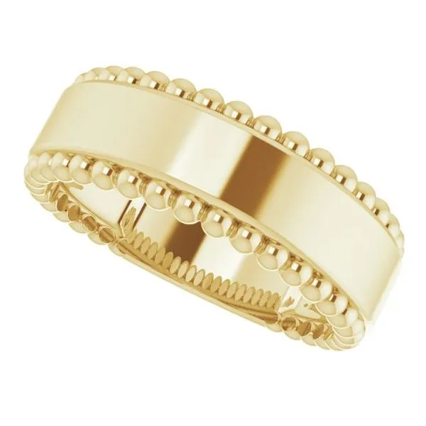 Engravable Beaded Ring Image 5 Long Jewelers Chesapeake, VA