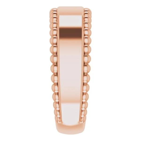 Engravable Beaded Ring Image 4 Milan's Jewelry Inc Sarasota, FL