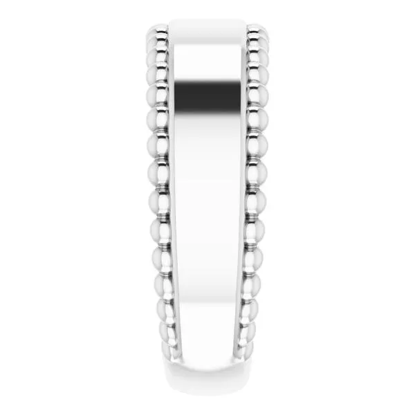 Engravable Beaded Ring Image 4 Long Jewelers Chesapeake, VA