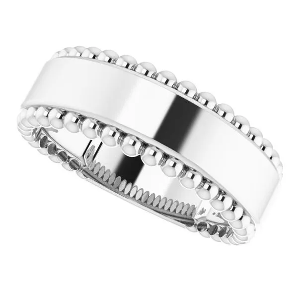 Engravable Beaded Ring Image 5 D&M Jewelers Green Bay, WI