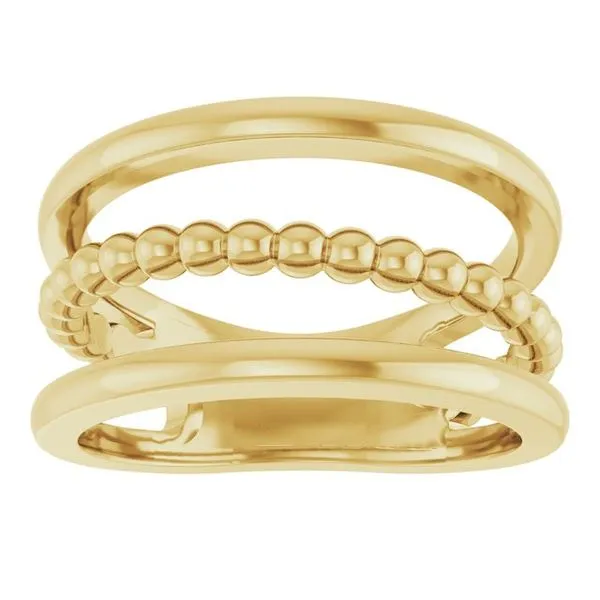 Negative Space Beaded Ring Image 3 Long Jewelers Chesapeake, VA