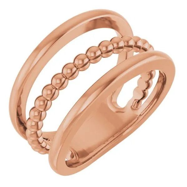 Negative Space Beaded Ring James Wolf Jewelers Mason, OH