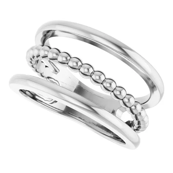 Negative Space Beaded Ring Image 5 D&M Jewelers Green Bay, WI