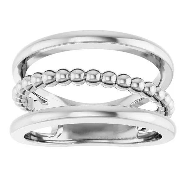 Negative Space Beaded Ring Image 3 Long Jewelers Chesapeake, VA
