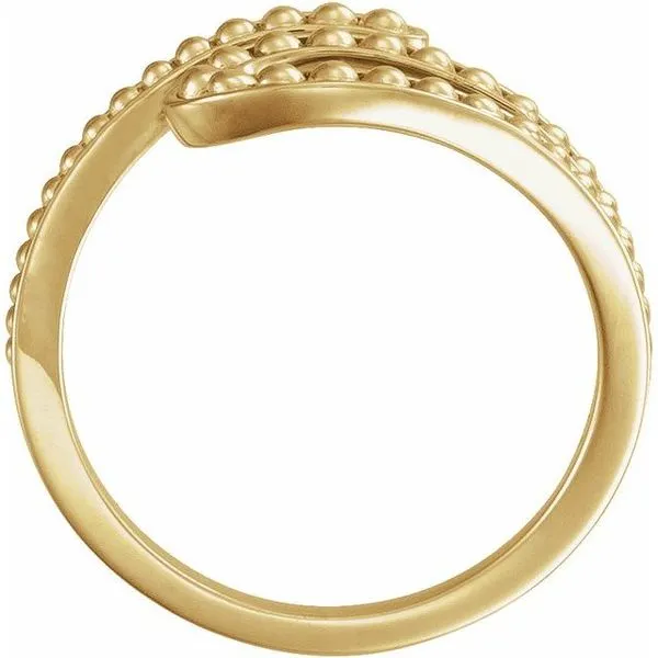 Beaded Bypass Ring Image 2 Arlene's Fine Jewelry Vidalia, GA