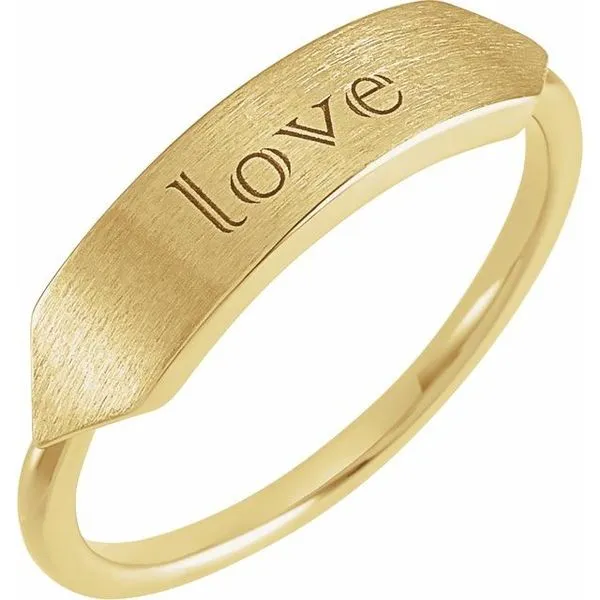 Geometric Signet Ring Image 3 Long Jewelers Chesapeake, VA