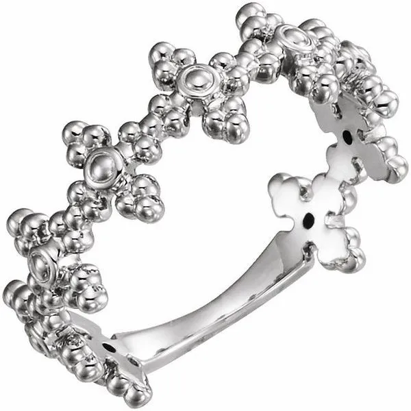 Beaded Cross Ring Jerald Jewelers Latrobe, PA
