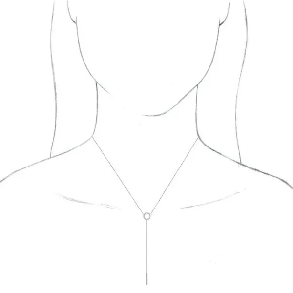 Circle & Bar Y Necklace Image 3 Milan's Jewelry Inc Sarasota, FL