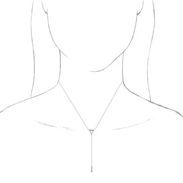 Triangle & Bar Y Necklace Image 3 Boyd Jewelers Wesley Chapel, FL