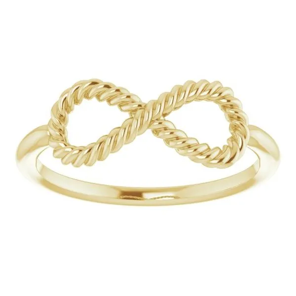 Infinity-Inspired Rope Ring Image 3 James Wolf Jewelers Mason, OH