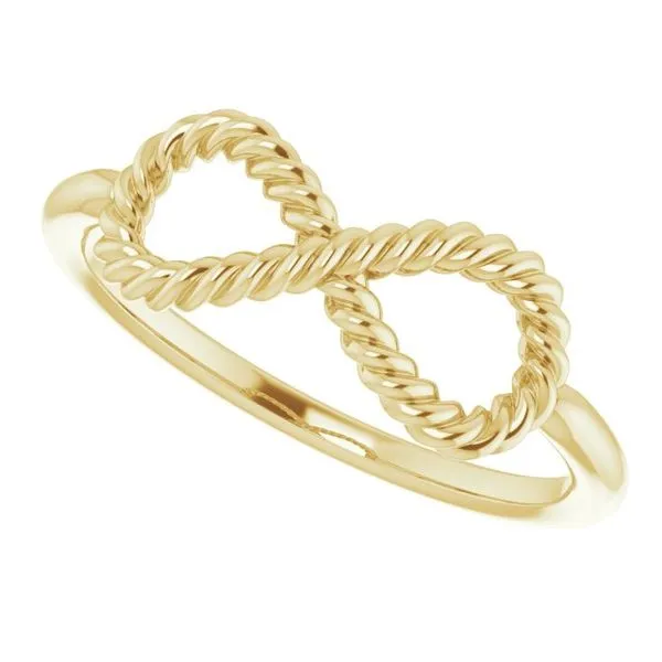 Infinity-Inspired Rope Ring Image 5 James Wolf Jewelers Mason, OH